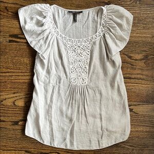 White Embroidered Women's Top by BCBG